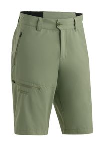 Outdoorhose Maier Sports "Nil Short Loop", Herren, Gr. 48, Normalgr&ouml;&szlig;en, gr&uuml;n (heugr&uuml;n), 100% Polyester, Hosen Outdoorhose, Herren Shorts, kurze Wanderhose, Outdoorhose 4 Taschen, Regular Fit