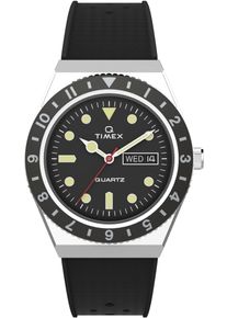 Quarzuhr Timex "DIVER INSPIRED", schwarz, Armbanduhren, Herren, Quarzuhr, Armbanduhr, Herrenuhr, Datum, Leuchtzeiger, Silikonarmband