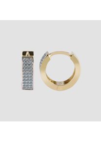 Adelia&acute;s Paar Creolen ADELIA&acute;S "Damen Ohrringe &iquest; Klappcreole aus 375 Gold mit Zirkonia", gold, Ohrringe, Damen, Paar Creolen