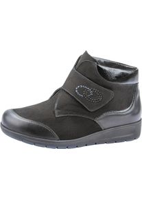 Waldl&auml;ufer Klettschuh WALDL&Auml;UFER "Mimi", Damen, Gr. 4 (37), schwarz, Lackleder, Nappaleder, Nubukleder, Schuhe Klettschuh, in M-Weite
