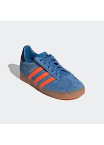Sneaker adidas originals "GAZELLE COMFORT CLOSURE ELASTIC LACE KIDS", Damen, Gr. 30, focus blau, solar orange, core schwarz, Leder, Schuhe Sneaker, f&uuml;r Kinder & Jugendliche