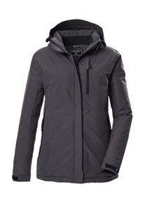 Funktionsjacke Killtec "KOW 225 WMN JCKT", Damen, Gr. 46, silberfarben, Obermaterial: 100% Polyester;Futter: 100% Polyester;F&uuml;llung: 100% Polyester, Jacken Funktionsjacke, Atmungsaktive, wind- und wasserdichte Damenjacke, abnehmbare Kapuze