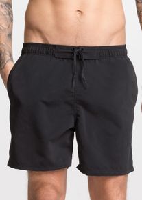 Badeshorts bonprix "Badeshorts", Herren, Gr. 56/58 (XL), N-Gr, schwarz, Web, Polyester, unifarben, Badehosen Badeshorts, mit Netzfutter, bequeme Passform, unifarben, aus Polyester