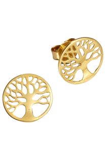 Paar Ohrstecker Firetti "Schmuck Geschenk Gold 333 Ohrschmuck Lebensbaum", gold (goldfarben), Ohrringe, Damen, 10mm, Gelbgold 333, Paar Ohrstecker