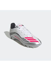 Fu&szlig;ballschuh adidas Performance "F50 MESSI CLUB KUNSTRASEN NEUERER GENERATION, HART- UND ASCHENPL&Auml;TZE", Kinder, Gr. 33, cloud wei&szlig;, lucid rot, silber metallic, Synthetik, Schuhe Fu&szlig;ballschuh, geeignet f&uuml;r Rasen- und Kunstrasenpl&auml;tze, f&uuml;r Kinder & Jugendliche