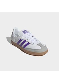 Sneaker adidas originals "SAMBA OG", Damen, Gr. 37, cloud wei&szlig;, lila rush, grau one, Leder, Schuhe Sneaker, Topseller