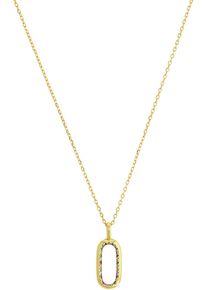 Kette mit Anh&auml;nger Amor "Regenbogen-Optik", gold (gelbgoldfarben, blau, lila, rot, apricot, gr&uuml;n), Halsketten, Damen, Silber 925 (Sterlingsilber), L: 45 B: 2mm, Kette mit Anh&auml;nger, mit Zirkonia (synth.), B:2mm