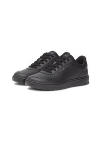 Sneaker Tommy Hilfiger "BASKET CORE LITE LTH BLOCK", Herren, Gr. 43, schwarz, Leder, Lederimitat, Textil, Schuhe Sneaker, Freizeitschuh, Halbschuh, Schn&uuml;rschuh mit seitlicher Logoverzierung