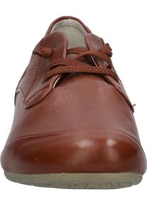 Slipper Josef Seibel "Fiona 01", Damen, Gr. 44, rot (rubinrot), Leder, Schuhe Slipper, Komfortschuh, Schlupfschuh mit elastischer Zierschn&uuml;rung