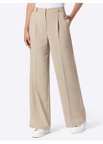 Webhose Heine, Damen, Gr. 46, Normalgr&ouml;&szlig;en, beige, meliert, 94% Polyester, 6% Elasthan, unifarben, Hosen Webhose