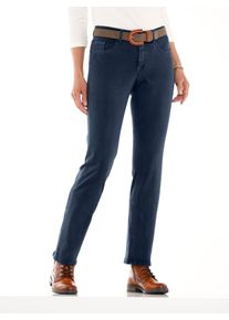 5-Pocket-Jeans Ascari, Damen, Gr. 46, Normalgr&ouml;&szlig;en, blau (blau, stone, washed), 87% Baumwolle, 9% Polyester, 4% Elasthan, unifarben, lang, Jeans 5-Pocket-Jeans