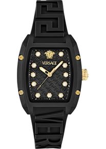 Quarzuhr Versace "DOMINUS ECO CERAMIC", schwarz, Armbanduhren, Damen, Quarzuhr, Armbanduhr, Damenuhr, Swiss Made, analog