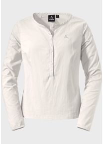 Sch&ouml;ffel Outdoorbluse SCH&Ouml;FFEL "Blouse Catania L", Damen, Gr. 40, wei&szlig; (1140, wei&szlig;), Oberstoff : 69% Baumwolle 25% Nylon 6% Hanf, bequem, Rundhals, Blusen Outdoorbluse