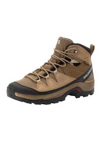 Wanderschuh Salomon "QUEST ROVE Gore-Tex", Herren, Gr. 45, beige (beige, braun), Leder, Textil, Schuhe Wanderschuh, Wasserdicht