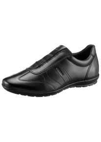 Slipper Geox "UOMO SYMBOL", Damen, Gr. 41, schwarz, Leder, Textil, Schuhe Slipper, Business Schuh, Sneaker in eleganter Form