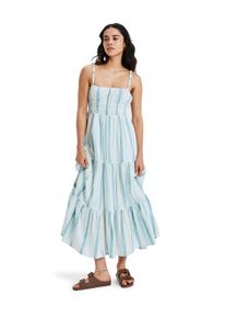Tr&auml;gerkleid Roxy "Sunshine Coastline Stripe", Damen, Gr. XL, US-Gr&ouml;&szlig;en, egret carver stripe, Obermaterial: 60% Walkfrottier, 40% Viskose;, Kleider Tr&auml;gerkleid