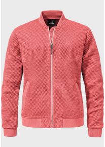 Sch&ouml;ffel Fleecejacke SCH&Ouml;FFEL "Fleece Jacket Genua L", Damen, Gr. 42, rosa (3245, rosa), Oberstoff : 89% Polyester 10% Lyocell 1% Elasthan, relaxed fit, hoch geschlossener Ausschnitt, Jacken Fleecejacke