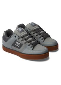 Sneaker DC Shoes "Pure", Herren, Gr. 13(47), grau (carbon, gum), Obermaterial:55, 4% Leder, 44, 6% Synthetik;, Schuhe Sneaker