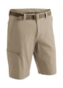 Funktionsshorts Maier Sports "Huang", Damen, Gr. 46, Normalgr&ouml;&szlig;en, beige (dunkelbeige), 90%Polyamid, 10% Elasthan, Hosen Funktionsshorts, Herren Shorts, kurze Outdoor-Hose, Bermudas mit 4 Taschen, Regular Fit