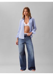 Weite Jeans Calvin Klein Jeans, Damen, Gr. 30, L&auml;nge 32, classon blau, Denim/Jeans, Obermaterial: 100% Baumwolle, unifarben, relaxed fit normal, Jeans Weite Jeans, Wide-leg-Passform