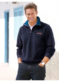 Fleeceshirt Catamaran "Fleecepullover", Herren, Gr. 52/54, blau (marine), 100% Polyester, unifarben, Shirts Fleeceshirt