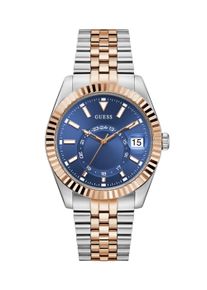 Quarzuhr Guess "JADEN", silber (silberfarben, ros&eacute;goldfarben), Armbanduhren, Herren, Quarzuhr, Armbanduhr, Herrenuhr, Edelstahlarmband, Datum