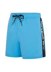 Badeshorts Reebok "Clayton", Herren, Gr. S, N-Gr, blau (always blau), Microfaser, Polyester, unifarben, Badehosen Badeshorts, mit Kordelzug und elastischem Bund, mit Logo, schnell trocknend, basic