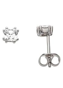 Paar Ohrstecker Firetti "Schmuck Geschenk Gold 333 Ohrschmuck Solit&auml;r", wei&szlig; (wei&szlig;goldfarben, kristallwei&szlig;, kristallwei&szlig;), Ohrringe, Damen, Wei&szlig;gold 333, Paar Ohrstecker, mit Zirkonia (synth.)