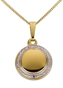 Kettenanh&auml;nger Firetti "Schmuck Geschenk Gold 333 Halsschmuck Anh&auml;nger f&uuml;r Halskette", wei&szlig; (gelbgoldfarben, wei&szlig;goldfarben, wei&szlig;, wwei&szlig;), Schmuckanh&auml;nger, Damen, 0,01 P2 = erkennbare Einschl&uuml;sse, Diamanten Gelbgold 333, 0,8 g, Diamanten, Gelbgold 333, Kettenanh&auml;nger, Made in Germany - mit Diamant