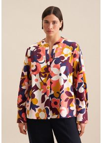 Klassische Bluse Seidensticker "Schwarze Rose", Damen, Gr. 6XL (52), pink, 100% Baumwolle, gebl&uuml;mt, regular fit, ohne Ausschnitt, Blusen Klassische Bluse, Tunika Floral