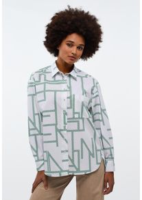 Hemdbluse Eterna "OVERSIZE FIT", Damen, Gr. 38, gr&uuml;n, 100% Baumwolle, Blusen Hemdbluse, EASY IRON (b&uuml;gelleicht)