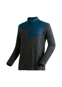 Rollkragenpullover Maier Sports "Felian", Herren, Gr. 58, schwarz, 100% Polyester, hoch geschlossener Ausschnitt, Pullover Rollkragenpullover, Herren Midlayer, pflegeleichtes Half-Zip Fleece, Regular Fit