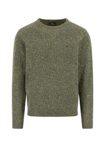 Strickpullover Fynch-Hatton, Herren, Gr. 4XL, schwarz ivy, Strick, Obermaterial: 65% Wolle, 30% Nylon, 5% Alpaka, meliert, normal h&uuml;ftbedeckend, Rundhals, Flachstrickb&uuml;ndchen, Pullover Strickpullover, meliert, mit Rundhals