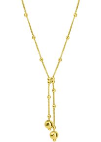 Kette mit Anh&auml;nger Firetti "Schmuck Geschenk Silber 925 Halsschmuck Halskette Y-Kette mit Kugeln", gold (gelbgoldfarben), Halsketten, Damen, Silber 925 (Sterlingsilber), L: 41 B: 0,9mm, Kette mit Anh&auml;nger, B:0,9mm