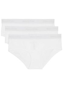 Marc O'Polo Slip MARC O'POLO "Essentials Woven", Damen, Gr. S, 3 Stk., wei&szlig; (100wei&szlig;), Obermaterial: 95% Baumwolle, 5% Elasthan, bedruckt, unifarben, k&ouml;rpernah, Unterhosen Slip, mit unsichtbarer Nahtverarbeitung