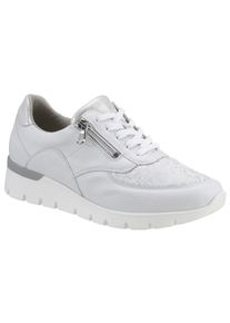 Waldl&auml;ufer Sneaker WALDL&Auml;UFER "K-RAMONA-Soft", Damen, Gr. 5 (38), silber (wei&szlig;, silberfarben), Nappaleder, Nubukleder, Textil, Schuhe Sneaker, in Weite K, mit Orthotritt, Freizeitschuh, Halbschuh, Schn&uuml;rschuh, Topseller