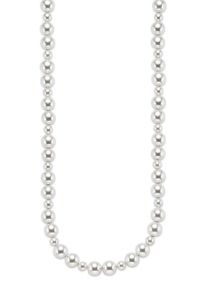 Edelstahlkette Bruno Banani "Schmuck Geschenk", edelstahlfarben, wei&szlig;, Halsketten, Damen, Edelstahl, L: 50, Edelstahlkette, mit Achat und Muschelkernperle