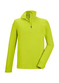 Fleeceshirt Killtec "KSW 63 MN FLC SHRT", Herren, Gr. S, gr&uuml;n (hellgr&uuml;n), Obermaterial: 100% Polyester, Shirts Fleeceshirt, Fleeceshirt mit Stehkragen, Rei&szlig;verschluss und Kinnschutz