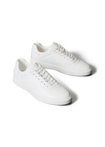 Sneaker Calvin Klein "LOW PRO CUPS LACEUP OXF HF LTH", Damen, Gr. 41, wei&szlig;, Leder, unifarben, Schuhe Sneaker, Schn&uuml;rschuh, Halbschuh, Freizeitschuh in monochromer Optik