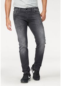 Jack & Jones Slim-fit-Jeans JACK & JONES "JJIGLENN JJFOX BL 655 50SPS NOOS", Herren, Gr. 31, L&auml;nge 34, schwarz (schwarz denim), Denim/Jeans, Obermaterial: 92% Baumwolle, 6% Polyester, 2% Elasthan, Abriebeffekte, slim fit, Jeans Slim-fit-Jeans