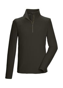 Fleeceshirt Killtec "KSW 63 MN FLC SHRT", Herren, Gr. XL, olivgr&uuml;n, Obermaterial: 100% Polyester, Shirts Fleeceshirt, Fleeceshirt mit Stehkragen, Rei&szlig;verschluss und Kinnschutz