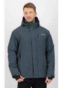 Winterjacke DEPROC Active "MONTREAL MEN", Herren, Gr. XXL (56), gr&uuml;n (schwarz slate), 96% Polyester; 4% Elasthan, Windstopperb&uuml;ndchen mit Daumenl&ouml;chern,mit Schneefang,mit verstellbarem Klettverschluss, Jacken Winterjacke, auch in Gro&szlig;en Gr&ouml;&szlig;en erh&auml;ltlich
