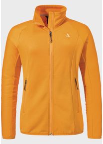 Sch&ouml;ffel Fleecejacke SCH&Ouml;FFEL "Fleece Jk Style Cascata WMS", Damen, Gr. 44, orange (5405, orange), Oberstoff: 94% Polyester, 6% Elasthan, regular fit, hoch geschlossener Ausschnitt, Jacken Fleecejacke