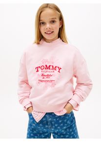 Sweatshirt Tommy Hilfiger, M&auml;dchen, Gr. 16 (176), duchess pink, Sweatware, Obermaterial: 78% Baumwolle, 18% Polyester, 4% Elasthan, regular fit normal, Rundhals, eingesetzt Rippb&uuml;ndchen, Sweatshirts Sweatshirt, Regular fit, Kinder bis 16 Jahre