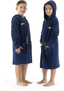 Kinderbademantel Kangaroos "Kira, Ideal f&uuml;r Zuhause, Schwimmbad oder im Urlaub" Gr. 140, blau, 140, Leichtfrottier, Hausm&auml;ntel, Kinderbademantel, modernen, sportliches Design, leuchtenden Akzenten