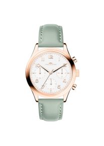 Chronograph Fynch-Hatton, gr&uuml;n, Armbanduhren, Damen, Chronograph, Quarzuhr, Armbanduhr, Damenuhr, Lederarmband, analog, Stoppfunktion