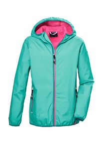 Funktionsjacke Killtec "KOS 138 GRLS JCKT", Kinder, Gr. 140, blau (aquablau), Obermaterial: 100% Polyester;Futter: 100% Polyester, Jacken Funktionsjacke, Kinderjacke: wasserdicht, reflektierend, elastisch