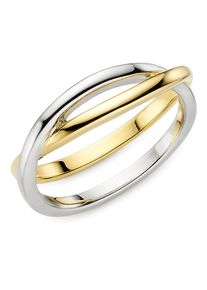 Fingerring "Schmuck Geschenk Silbering teilweise gelbgoldfarben vergoldet" Gr. 54, silberfarben, gelbgoldfarben, ANISTON JEWELRY & WATCHES, Fingerringe, Damen, 54, Silber 925 (Sterlingsilber), 6,3mm, Fingerring