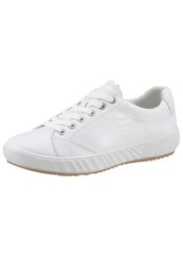 Sneaker Ara "AVIO", Damen, Gr. 6,5, wei&szlig;, Glattleder, Schuhe Sneaker, Slipper, Halbschuh, Freizeitschuh mit Wechselfu&szlig;bett in G-Weite, Topseller