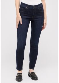 Slim-fit-Jeans Angels "SKINNY", Damen, Gr. 46, L&auml;nge 32, blau (schwarz indigo used), Denim/Jeans, Obermaterial: 91% Baumwolle, 6% Polyester, 3% Elasthan, slim fit, Jeans Slim-fit-Jeans